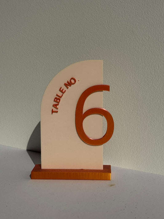 Arched Table Numbers - Modern Wedding & Event Décor