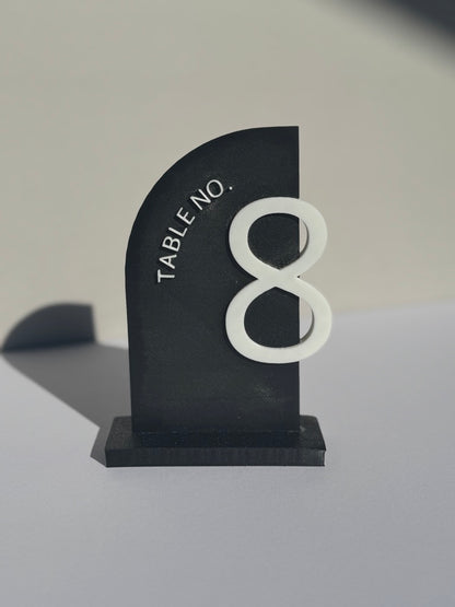 Arched Table Numbers - Modern Wedding & Event Décor