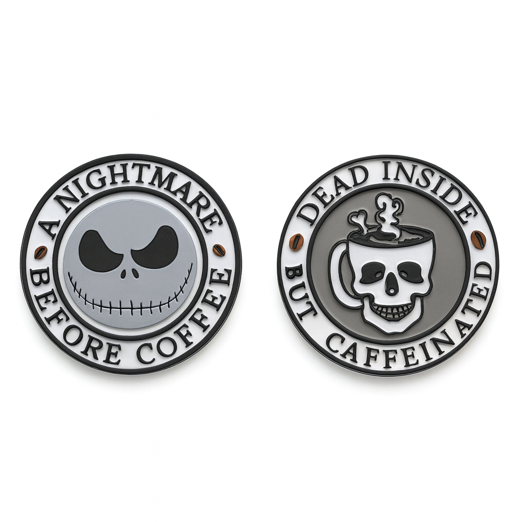 Halloween Coffee Coasters – Spooky Set of 4