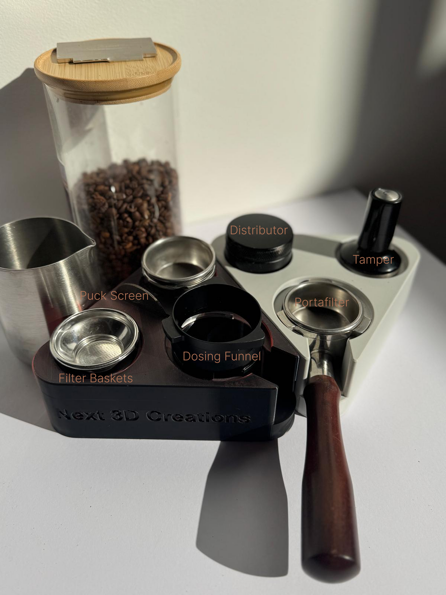 Custom 3D Printed Coffee Tamping Station - Personalised Gift for Coffee-Lovers